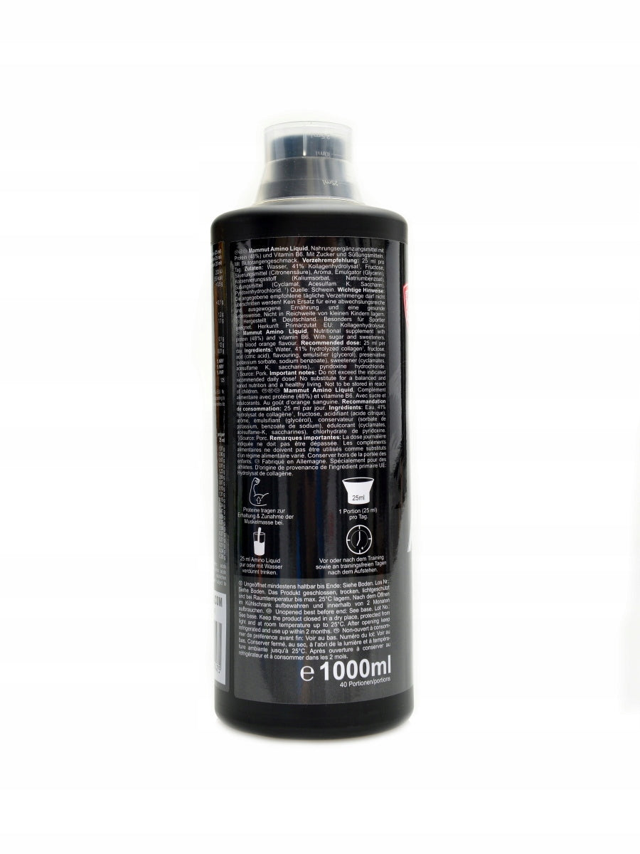 Mammut nutrition Amino liquid 2 x 1000 ml pomeranč ekonomy pack Expiration date at least six months from the date of purchase