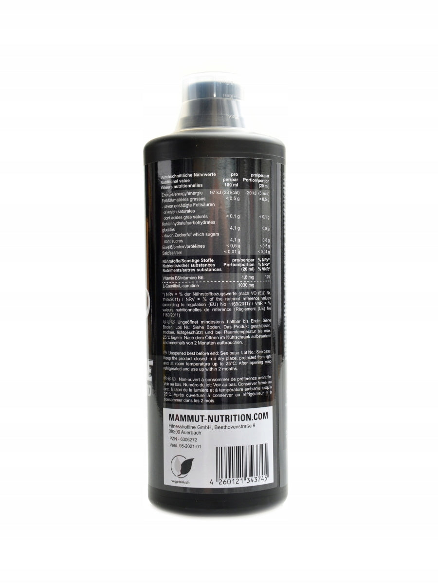 Mammut nutrition L-Carnitin 2 x 1000 ml lime ekonomy pack Expiration date at least six months from the date of purchase