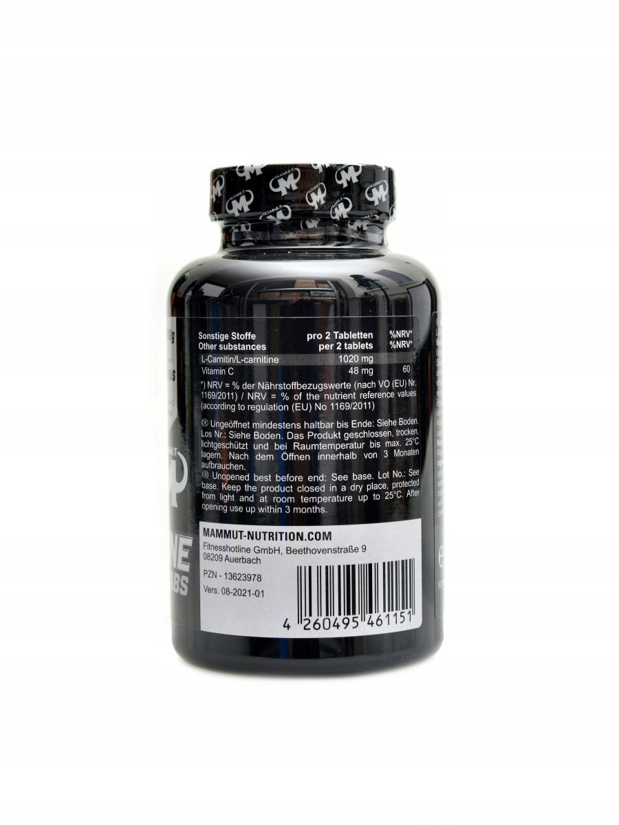 Mammut nutrition L-Carnitin 80 tablet Expiration date at least six months from the date of purchase