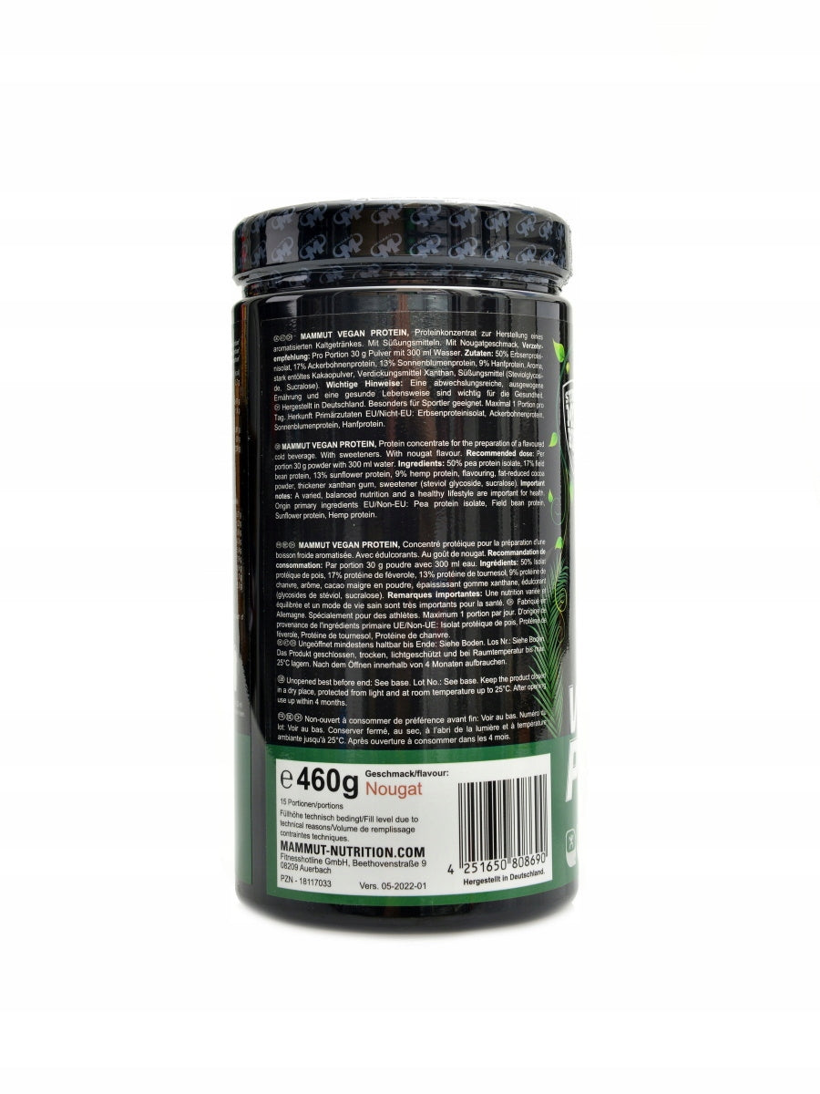 Mammut nutrition VEGAN protein 460 g ledová káva Packaging status original