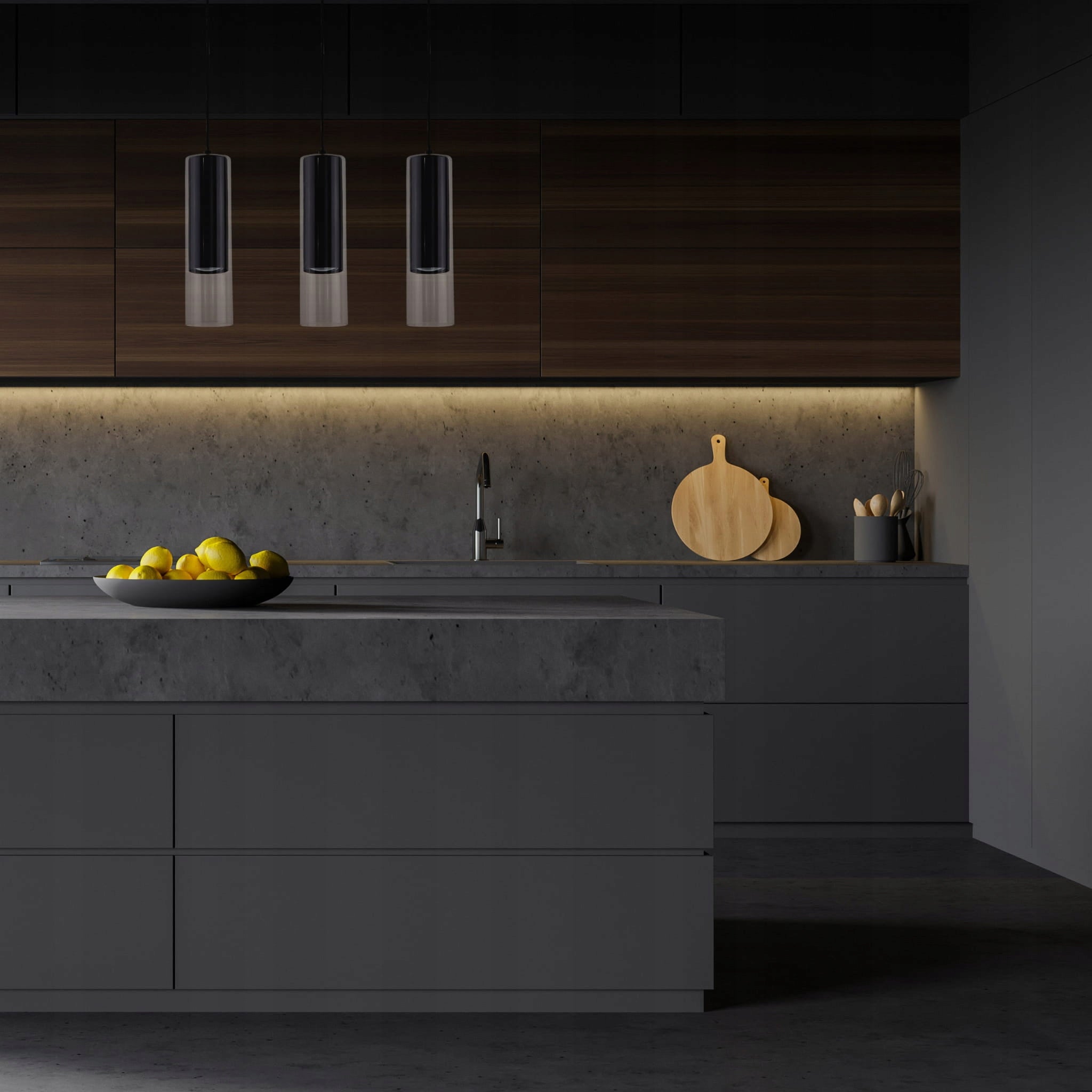 Light Prestige pakabinamas šviestuvas Manacor 3, juodas