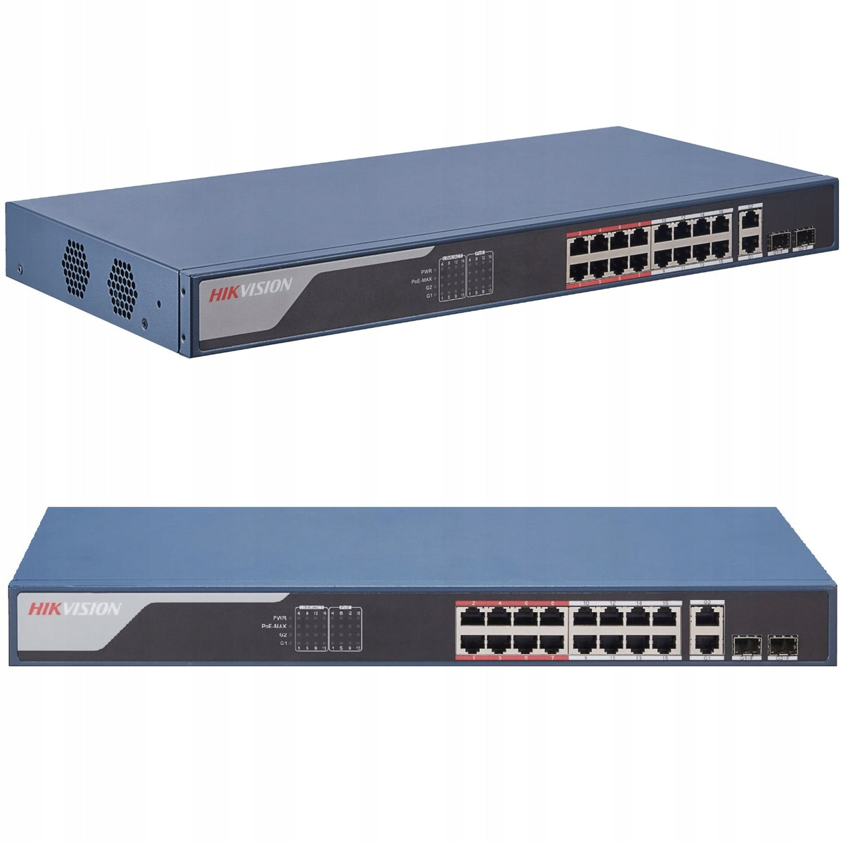 Managed PoE Switch x16 For Cameras 16 Port Rack Hikvision Gigabit SFP Packaging status original