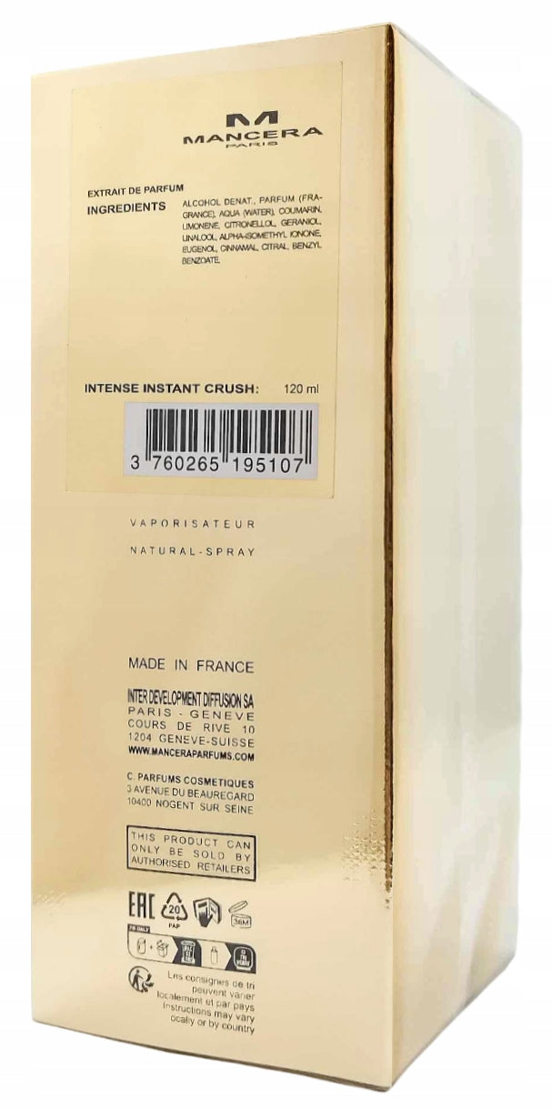 Mancera Intense Instant Crush EXT 120ml Manufacturer code 25D119N