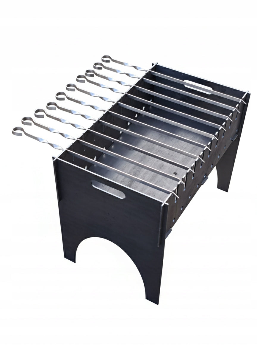 Mangal Carbon Grill 4mm Folding for 10 Champagne Manufacturer no brand