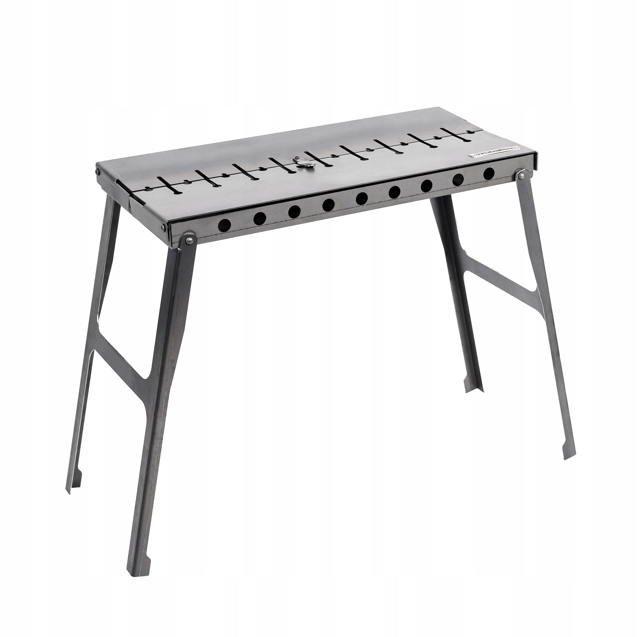 Mangal Grill Suitcase For 10 Skewers Carbon Folding Metal 2 mm Grill height 61 cm