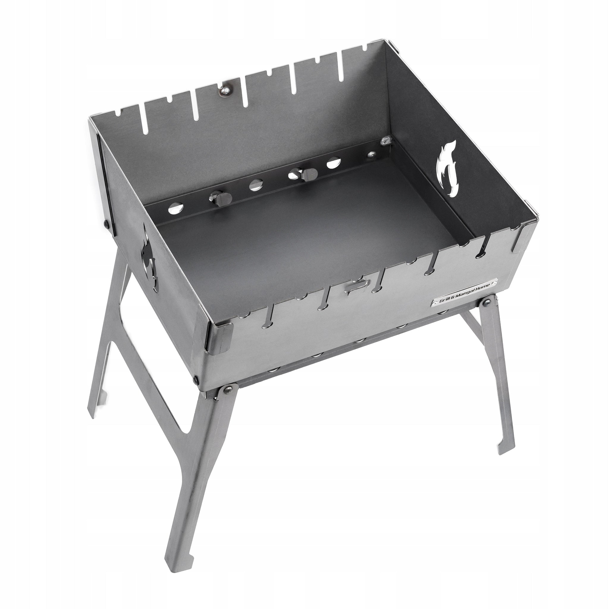 Mangal Grill Suitcase For 6 Skewers Carbon Folding Metal 2 mm+Freebies Manufacturer code MP06/02 mm +Lopatka + Rozpalka