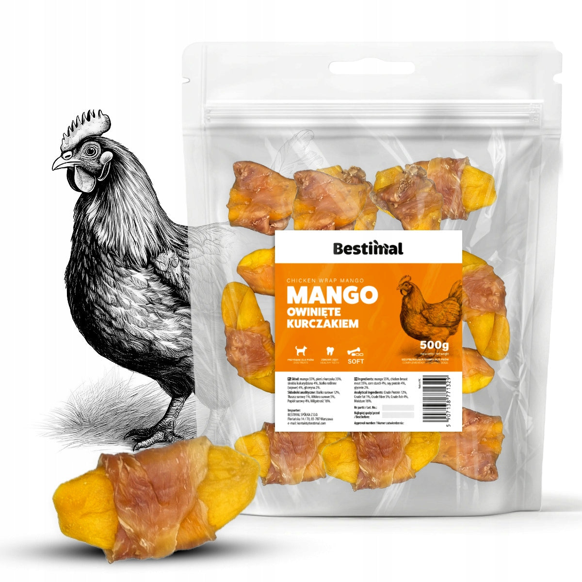 Mango wrapped in chicken 500g- SOFT DOG TREAT - TREATS