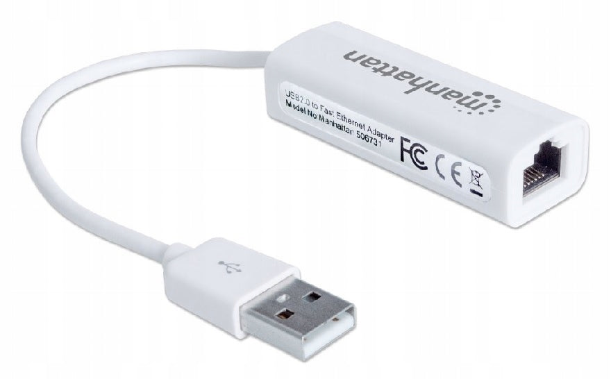 Manhattan Network Adapter USB-A 2.0 to Fast Ethernet RJ45 Manufacturer Manhattan