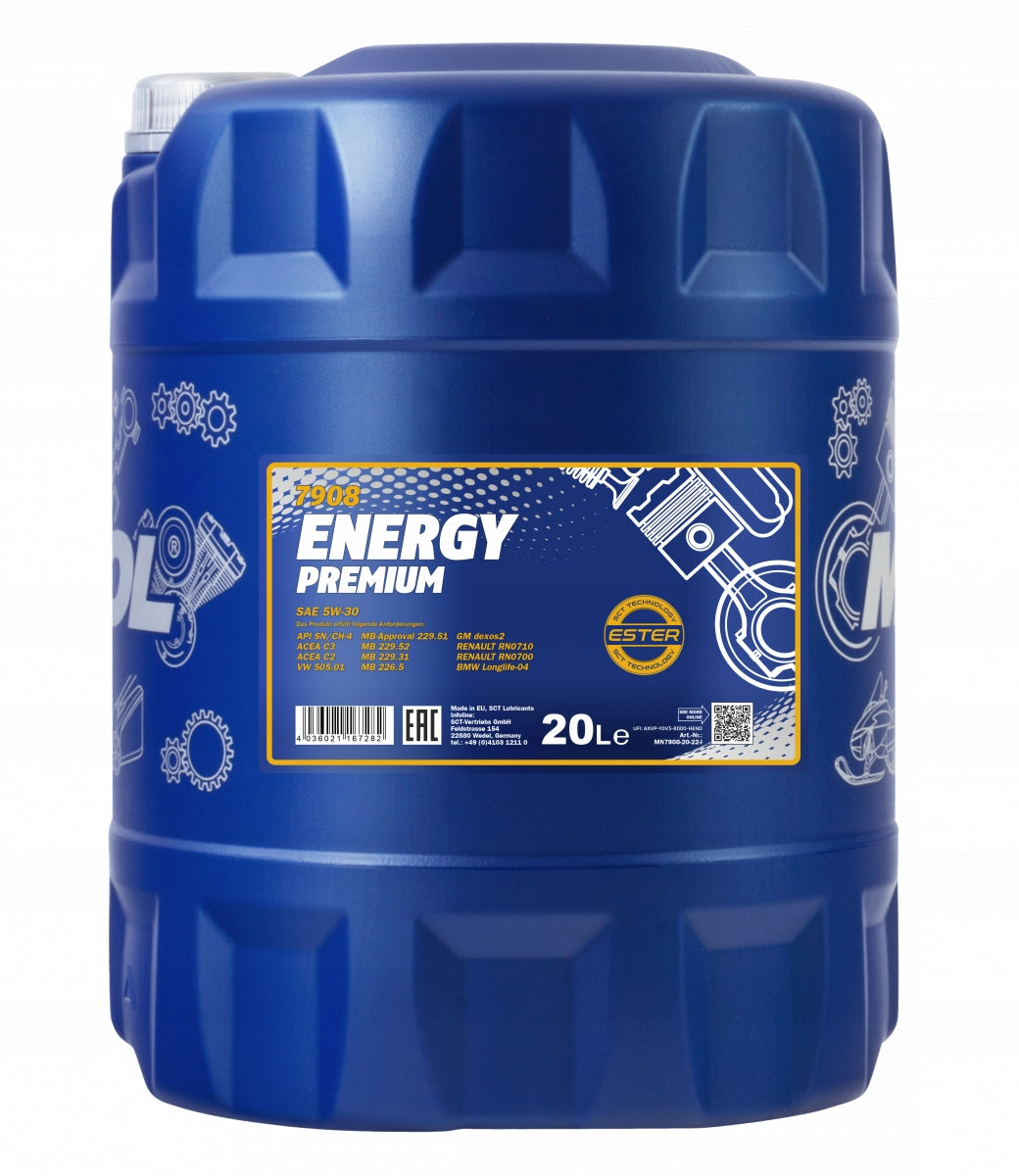 Mannol Energy Premium 5W-30 20L Engine Oil 7908