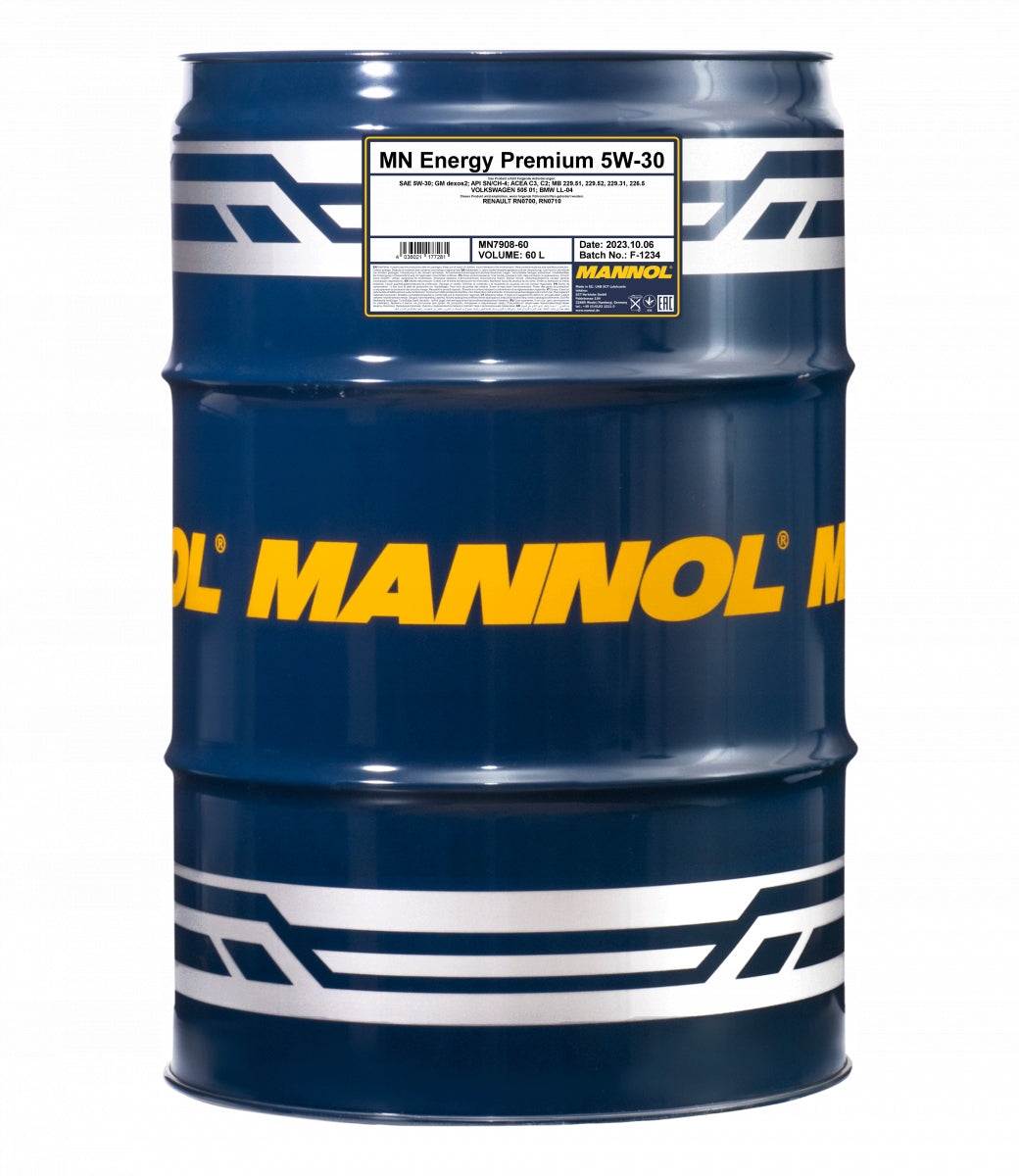 Mannol Energy Premium 5W-30 Engine Oil 60L (7908)