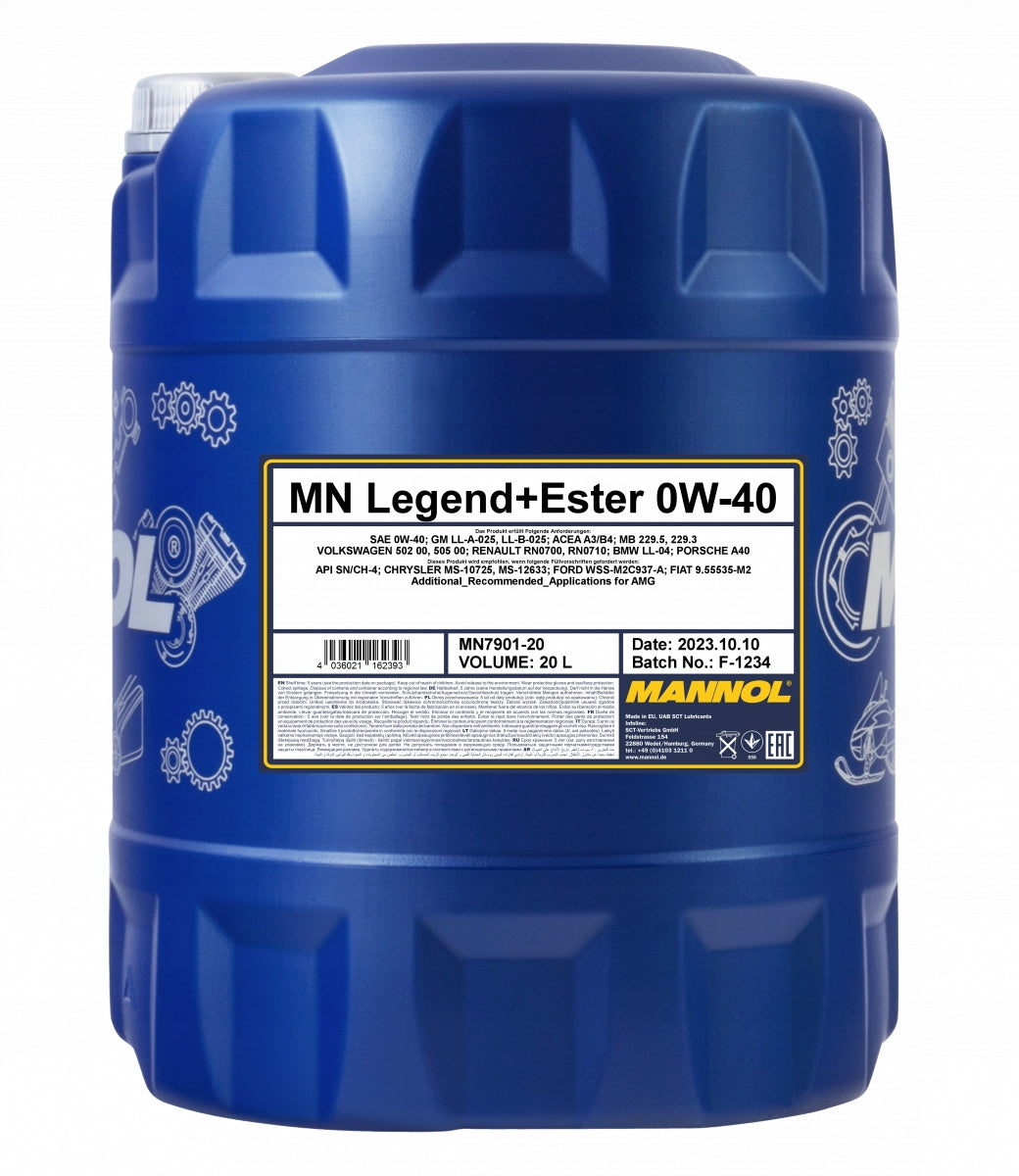 Mannol Legend+Ester 0W40 20L 7901
