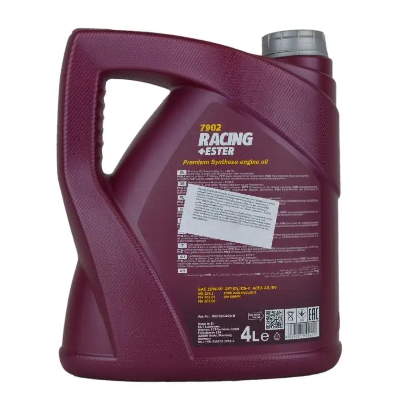Mannol Racing+Ester 10W60 4L Engine Oil 7902 Manufacturer code 7902