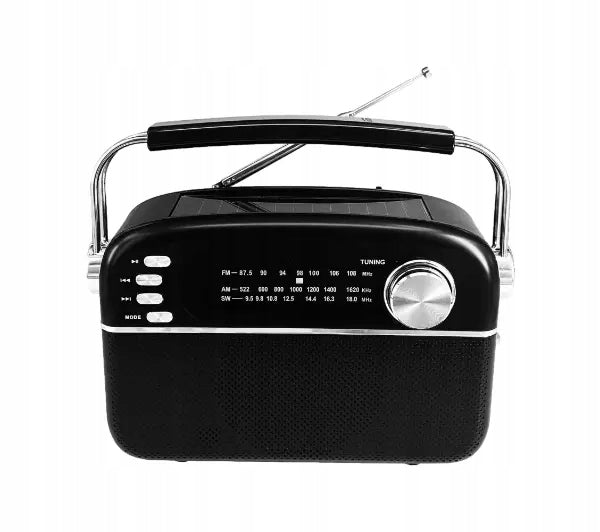 Manta RDI918B SOLAR 2 FM Radio Bluetooth Black + Headphones Manufacturer code Radio Solarne z panelem Kuchenne RDI918B