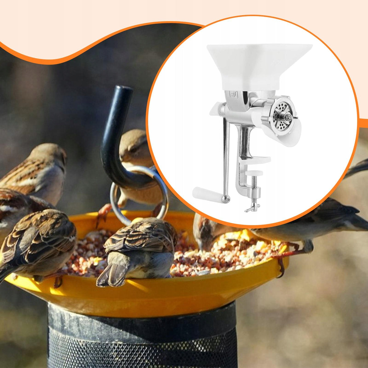 Manual Bird Food Kibble Machine, Kibble Mill, Portable 3mm Hole Diameter