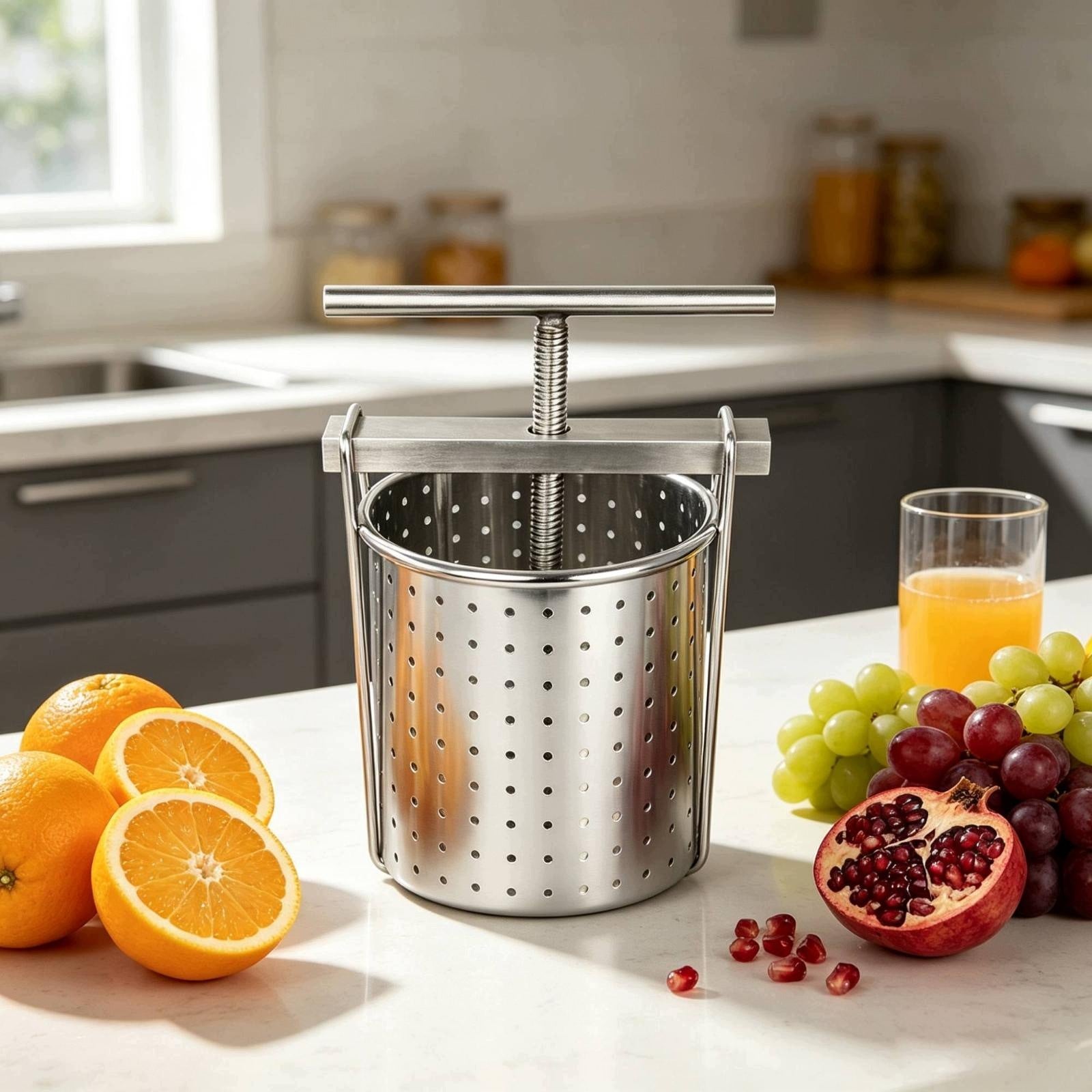 Manual Juice Press Easy to Use Fruit Juicer Stainless Steel Food Safe Hand Brand no brand