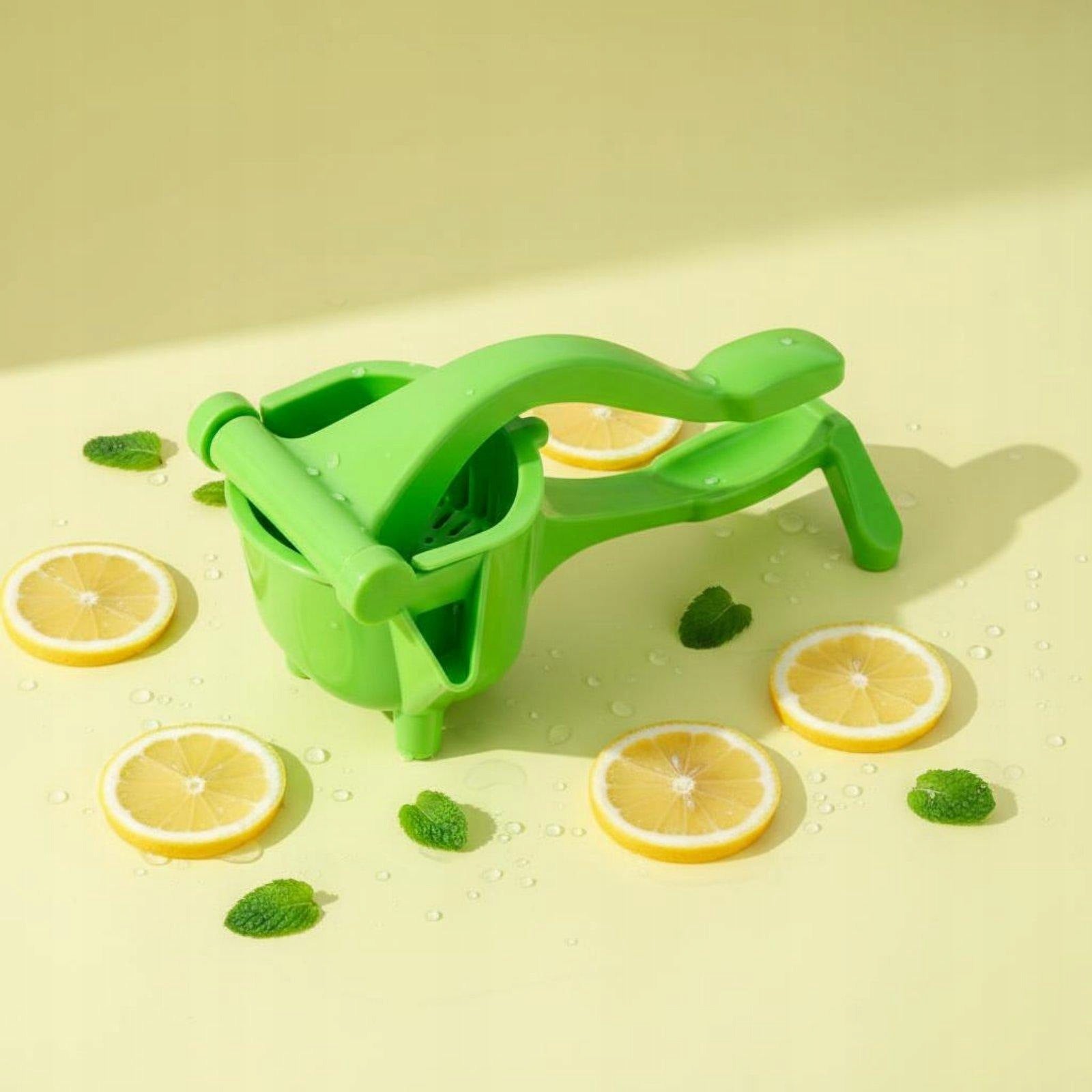 Manual Juice Press Lever Style Juice Extractor Plastic Fruit Juicer Green Packaging status original