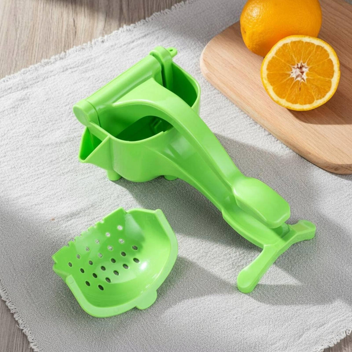 Manual Juice Press Lever Style Juice Extractor Plastic Fruit Light Blue Packaging status original