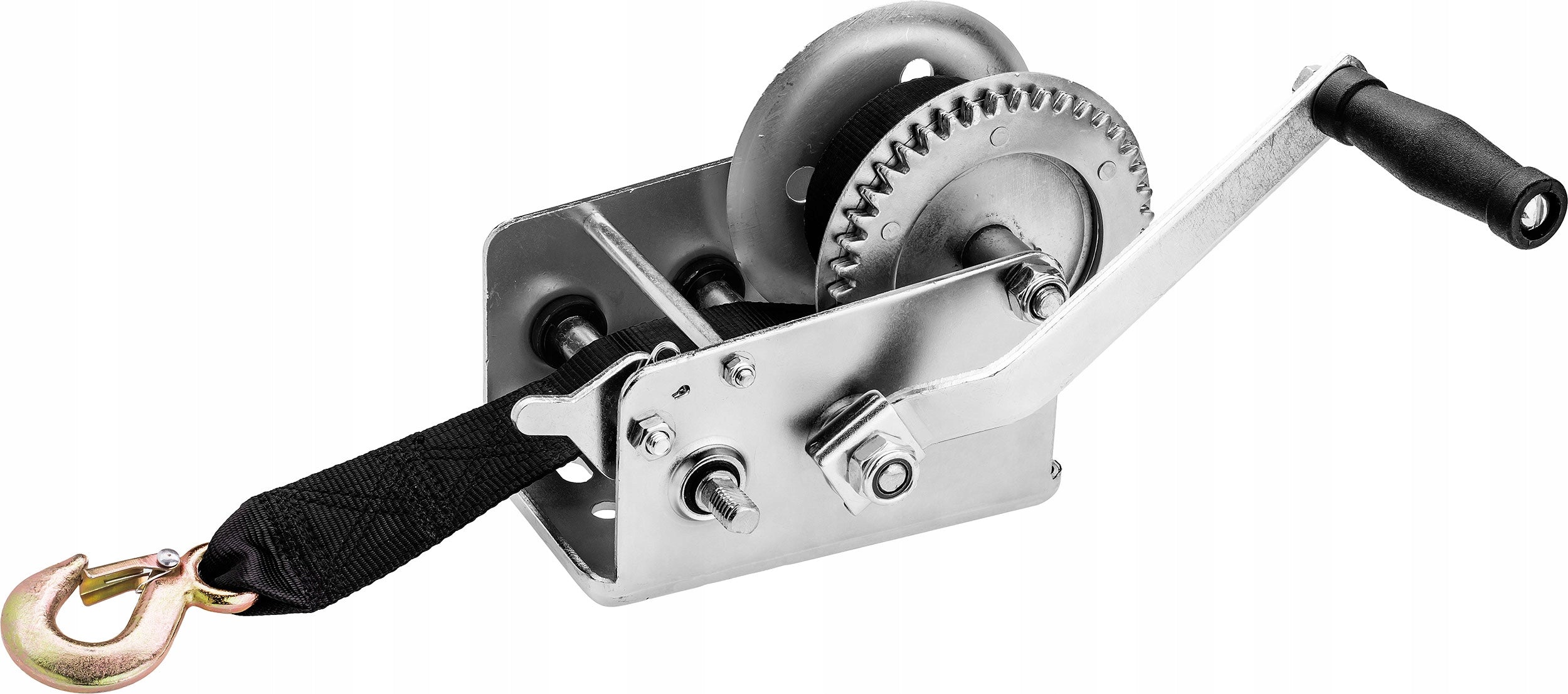 Manual belt winch 900kg double gear DREL