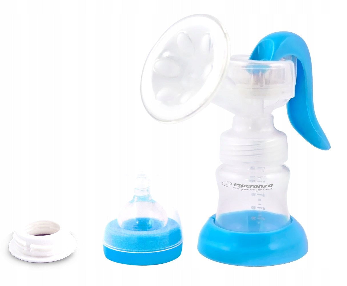 Manual breast pump Esperanza BEBÉ blue, BPA free, bottle 150ml ECM002B