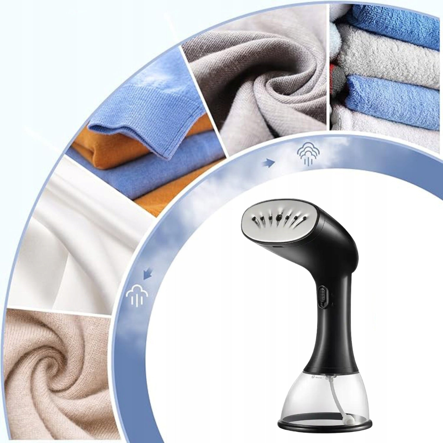Manual clothes steamer 1640W quick smoothing and refreshing fabrics Power 1640 W