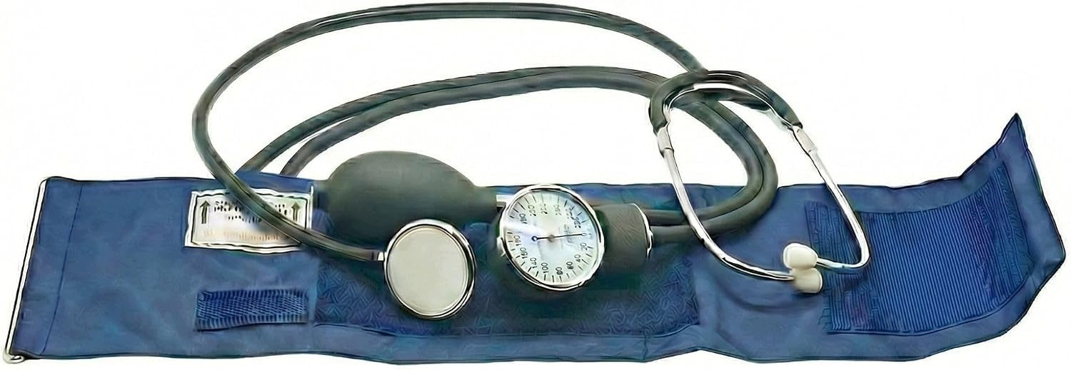 Manual shoulder blood pressure monitor with stethoscope Blue/Black B321 3a Medical device no