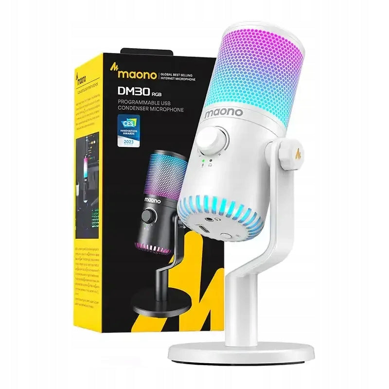 Maono DM30RGB Gaming Microphone for 3.5mm Dynamic USB Studio PC