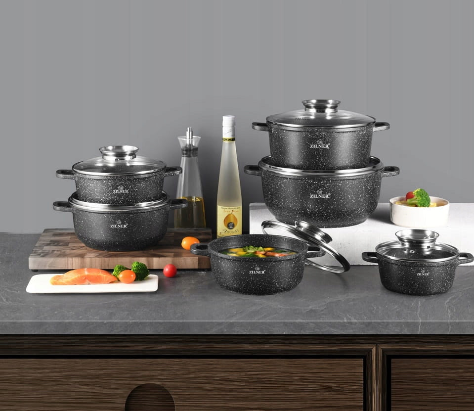 Marble Pots Set of 12 elements KlönBerg - gas pots for induction Brand no brand