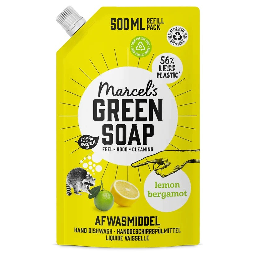 Marcel’s Green Soap Dishwashing Liquid Lemon & Bergamot Refill 500 ml