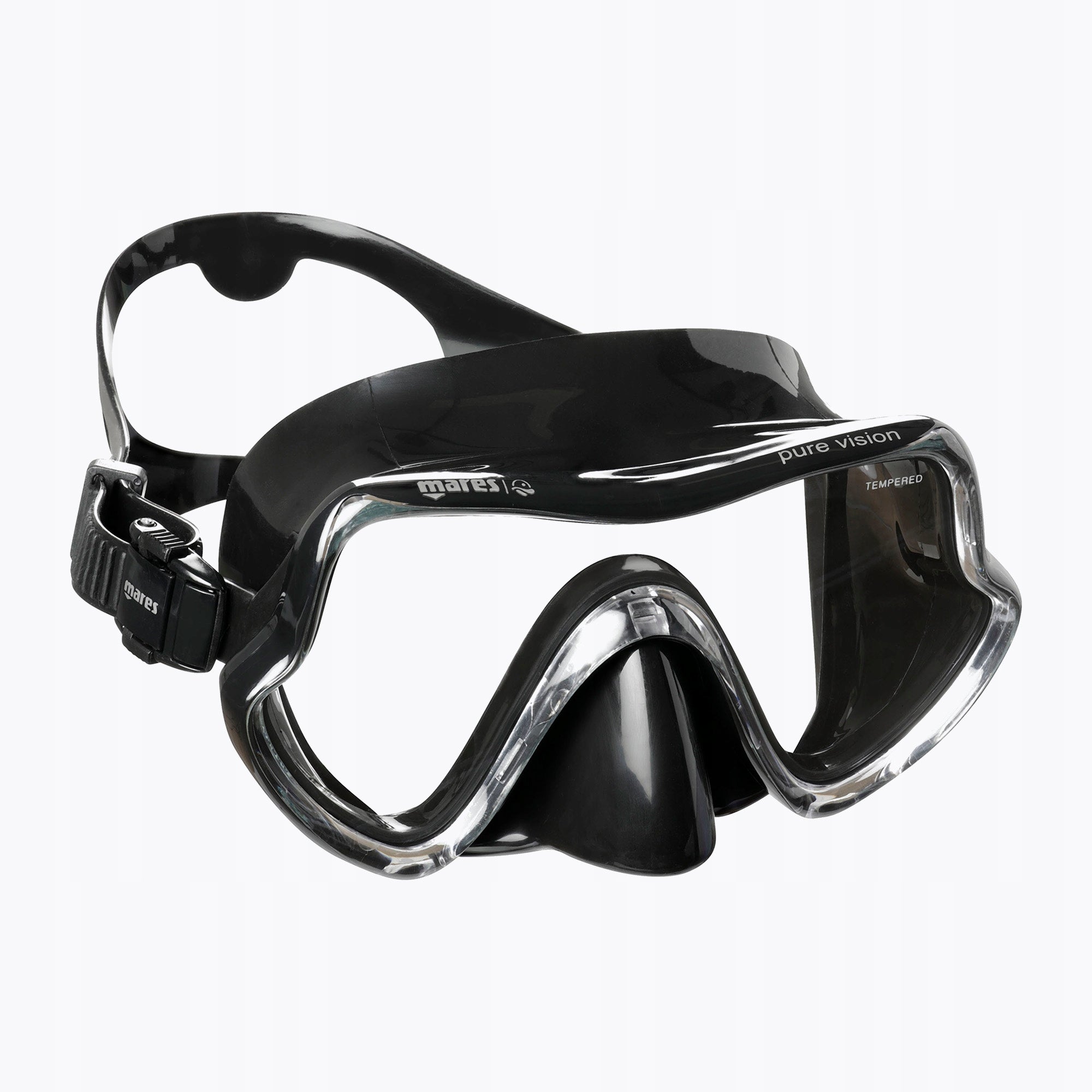 Mares Pure Vision black OS snorkeling mask Color black