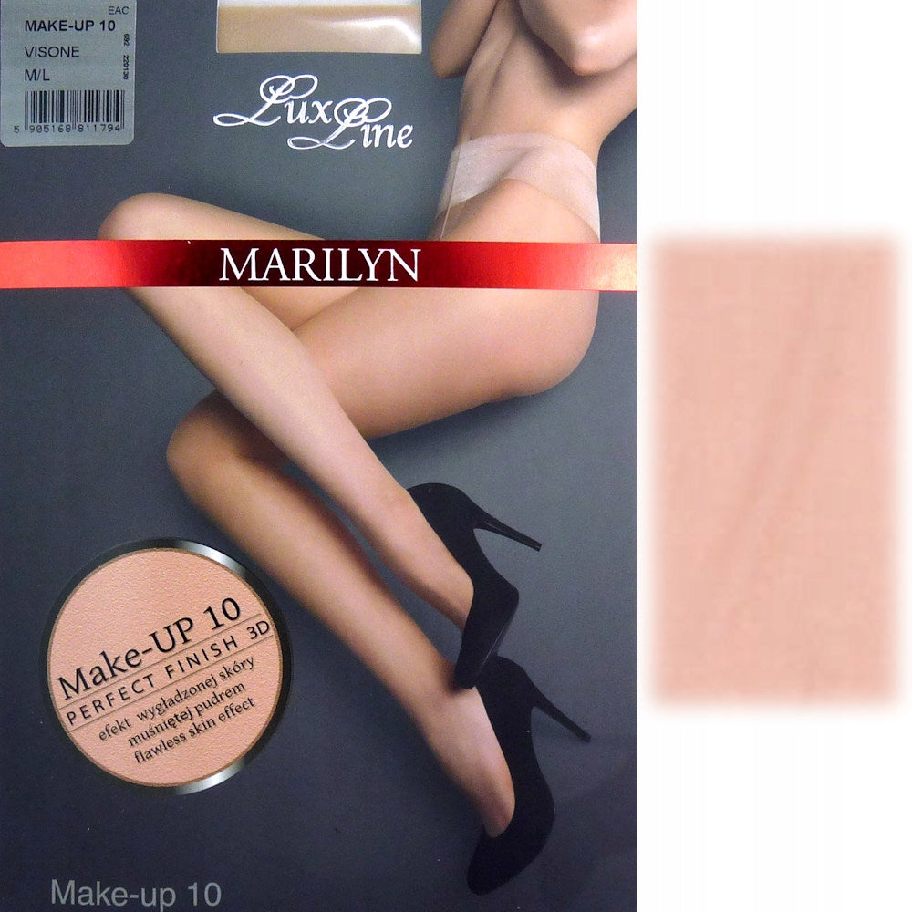 Pėdkelnės moterims Exclusive Line Make-Up 10 DEN, juodos