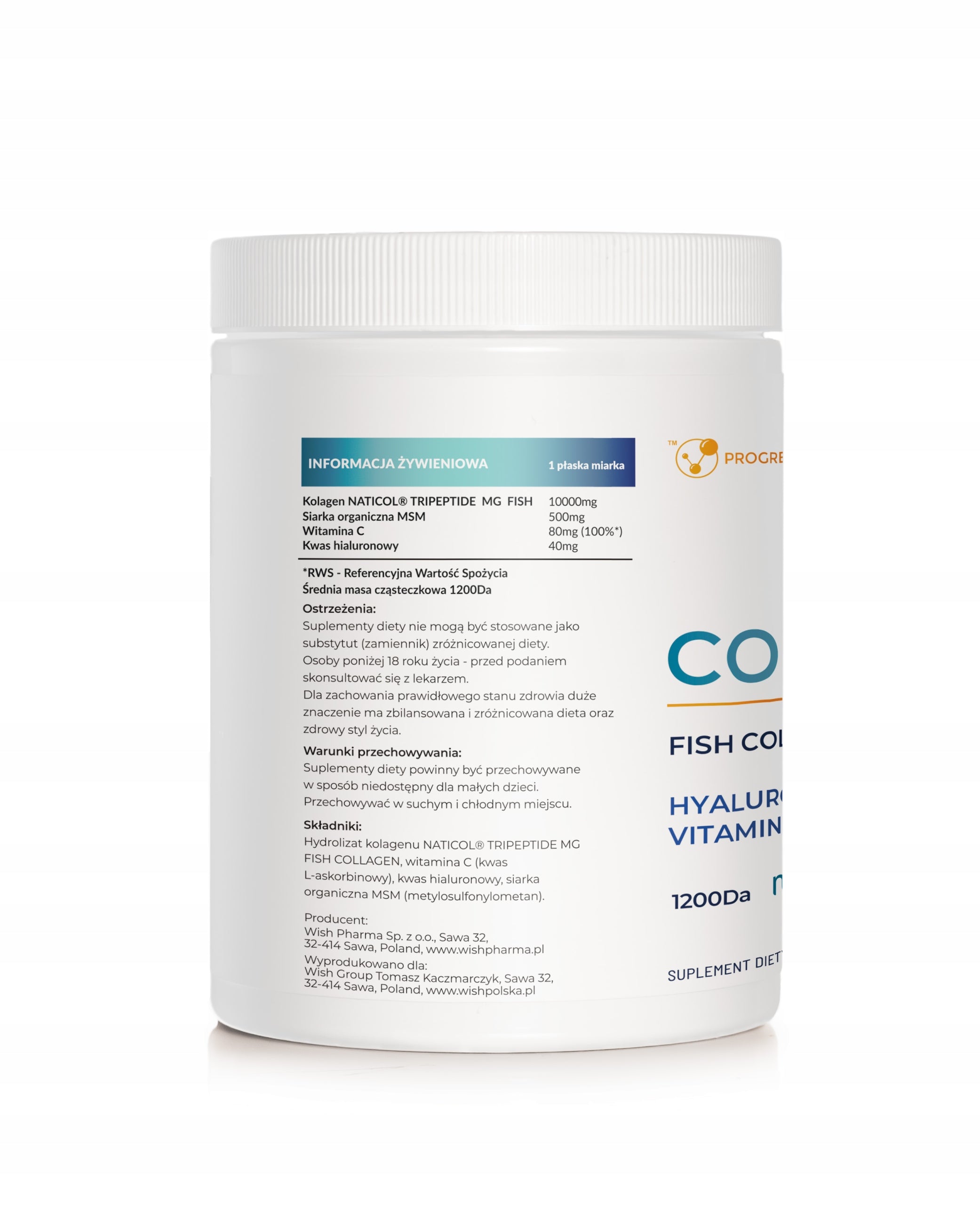 Marine COLLAGEN 3 Drinking Peptides 10 000mg HA MSM Wit. C Hair Joints 800g Packaging status original