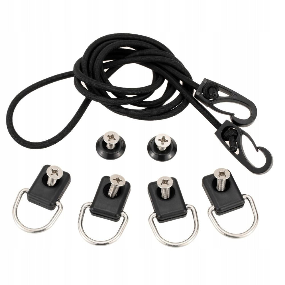 Marine Canoe Boat Kayak D Ring Elastic Rope Buckle Bungee Deck Kit Length 5 cm