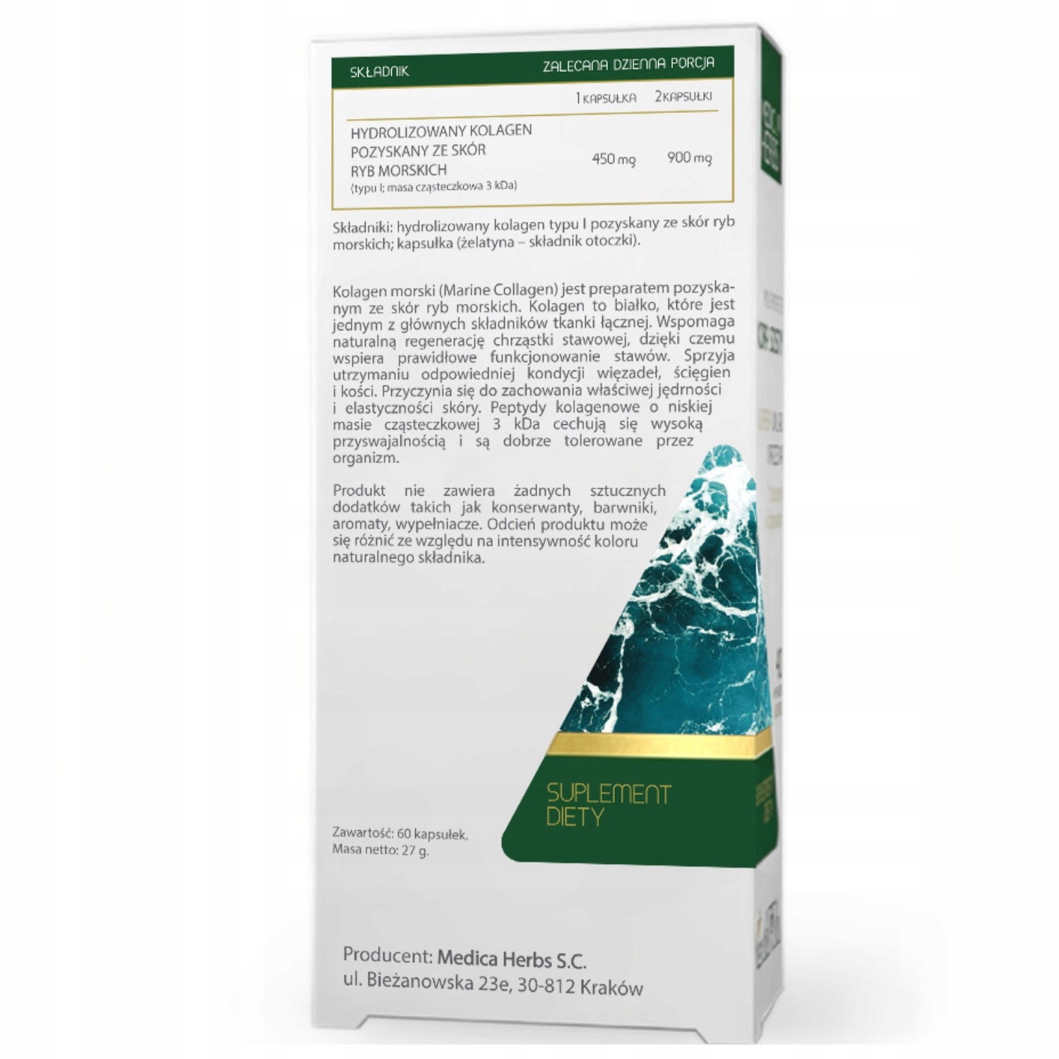 Marine Collagen 60caps.450 mg MEDIC Manufacturer code 5907622656569