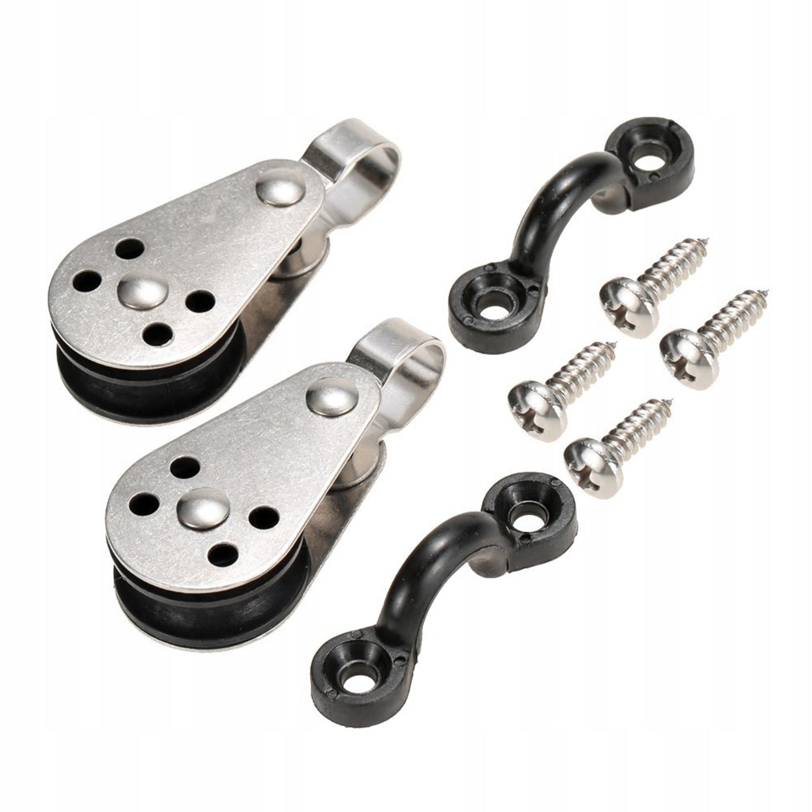 Marine Kayak Anchor Trolley 2 Pulley Blocks with Screws Hardware Brand no brand