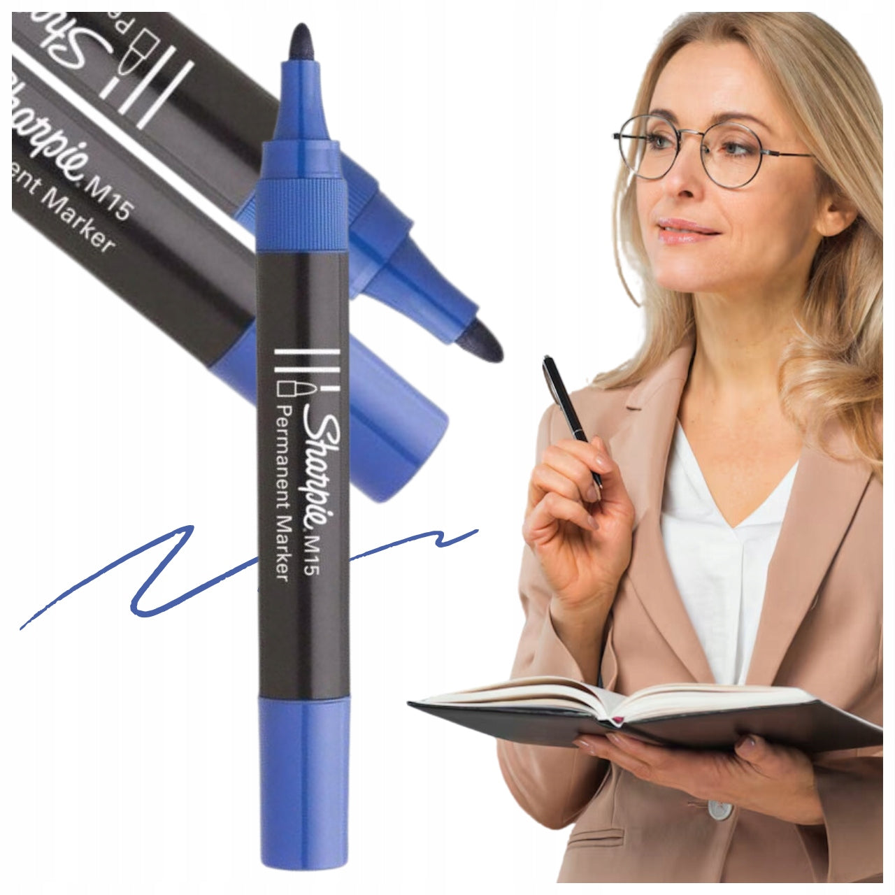 Marker Sharpie M15, blau 