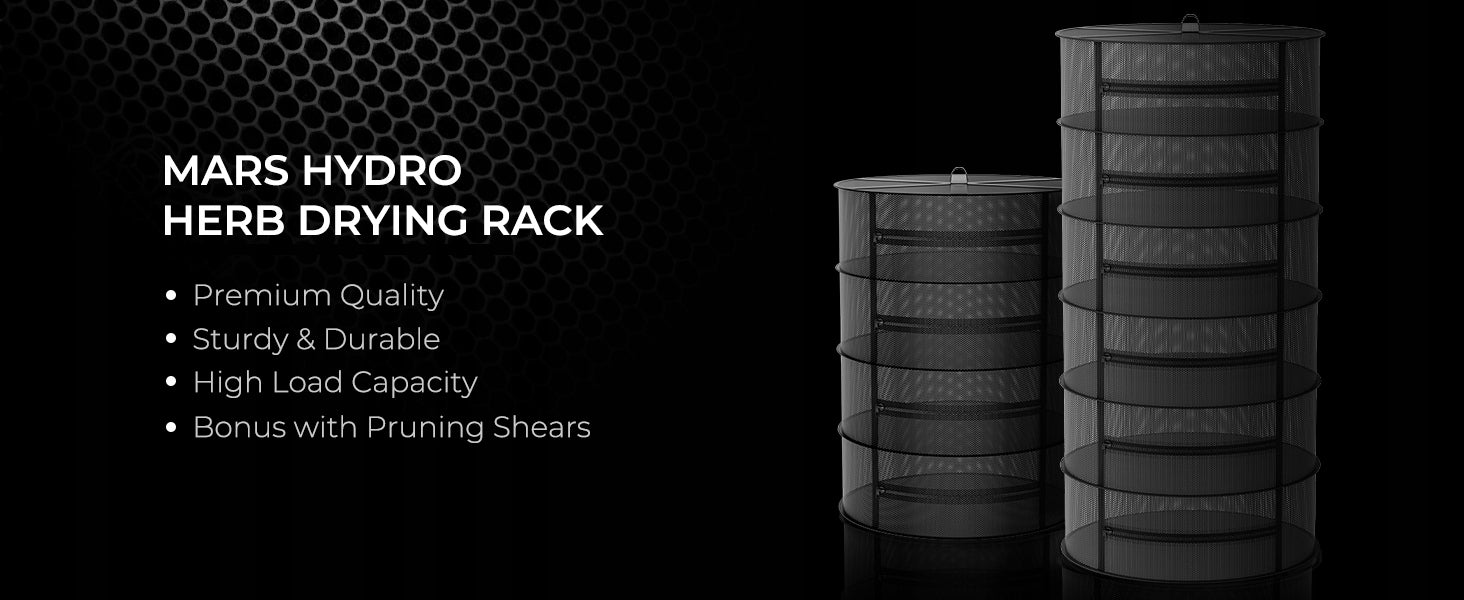 Mars Hydro 4-Layer Herbs Drying Net Folding Dry Rack With Pruning Shears Weight 0.73 kg