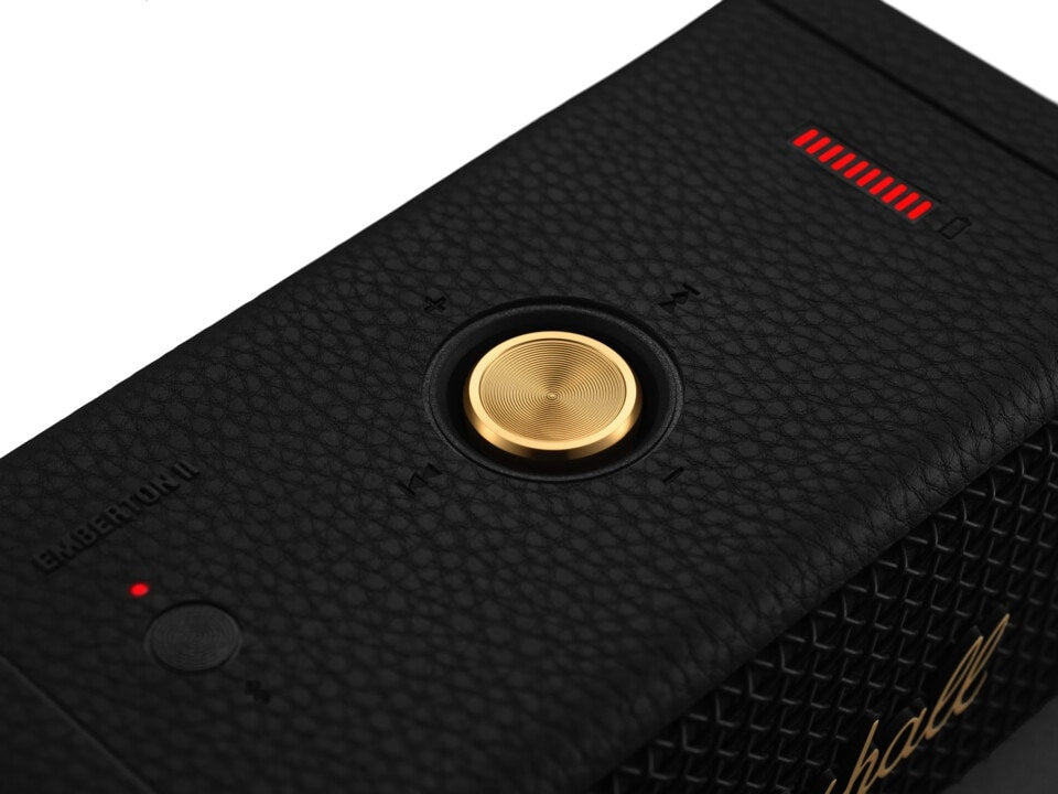 Marshall Emberton II Black & Brass Bluetooth Speaker Portable IP67 Brand Marshall