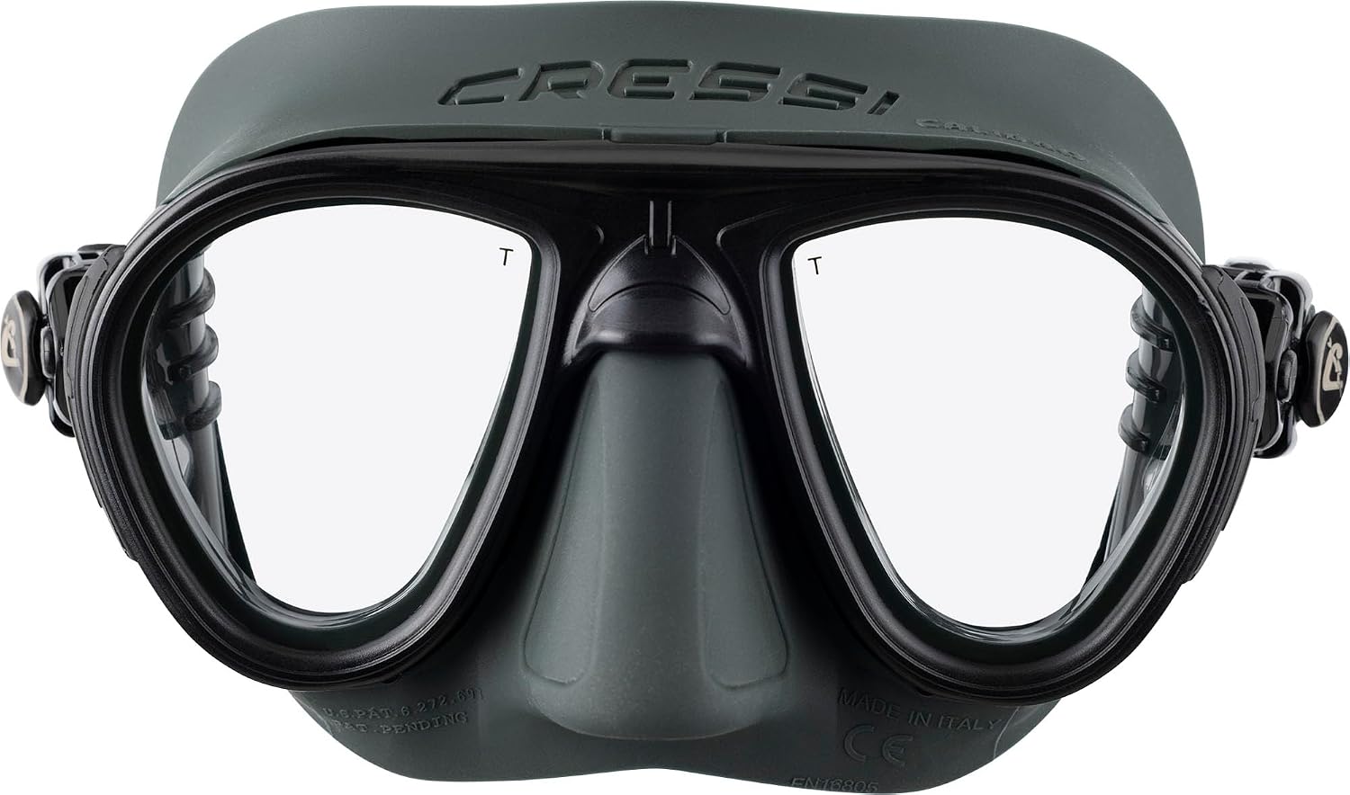 Mask Cressi Calibro Low Volume Double Anti-Fog Frame Green Color green