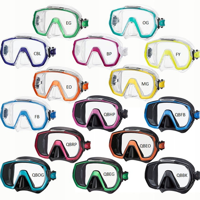 Mask Tusa Freedom Elite M1003 BK transparent-black Packaging status original