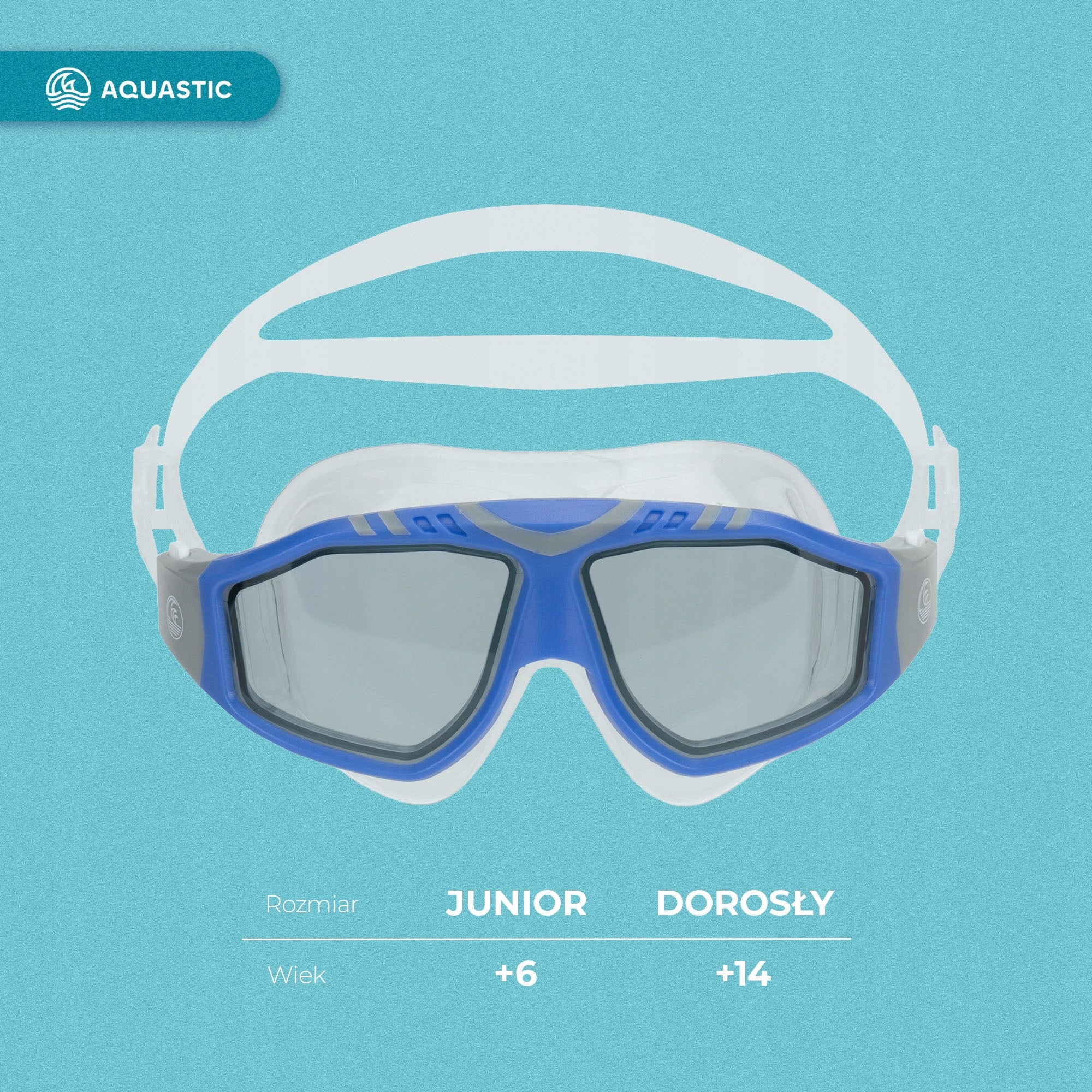Mask swimming goggles UV AQUASTIC Mako swimming POOL ANTI-FOG Model Mako