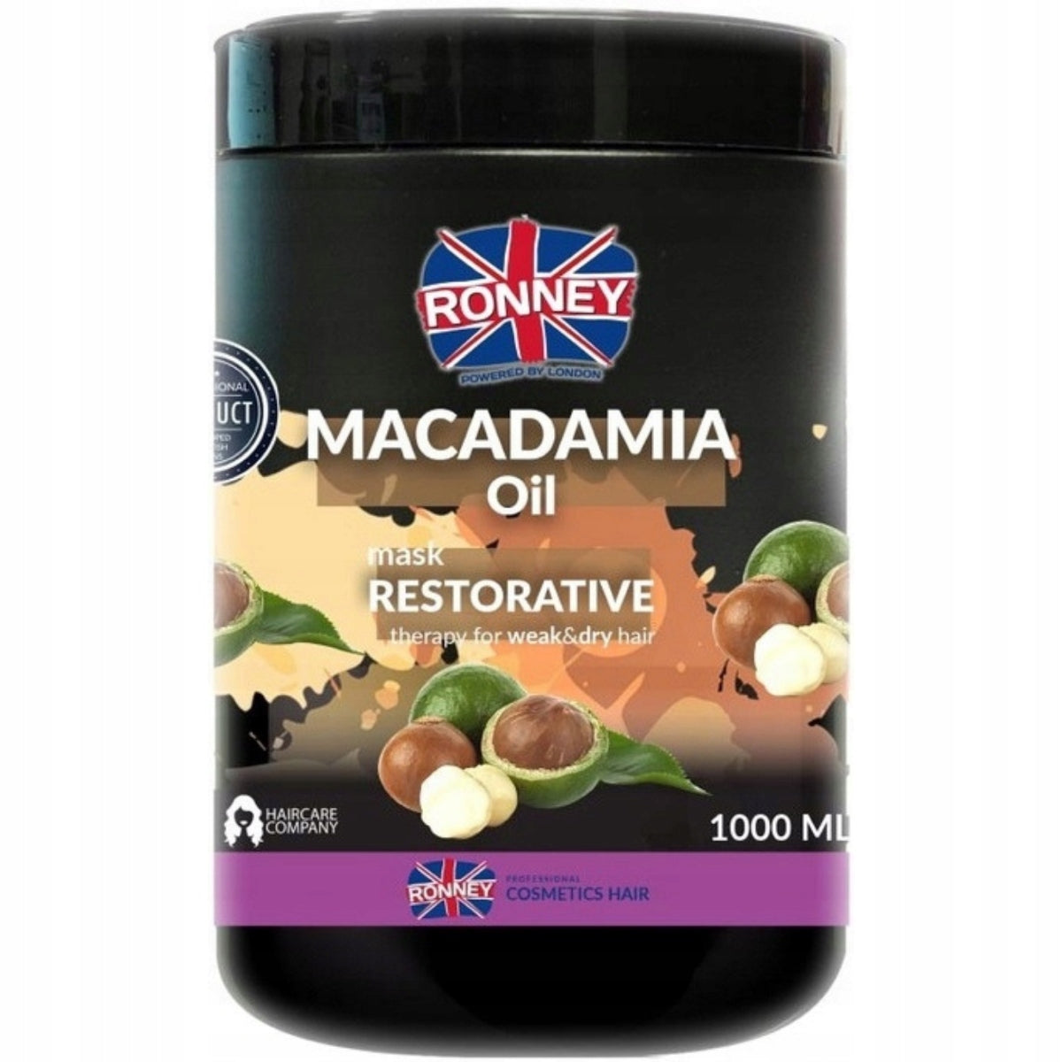Wiederherstellende Haarmaske Ronney Macadamia Oil Complex Professional 1000 ml 