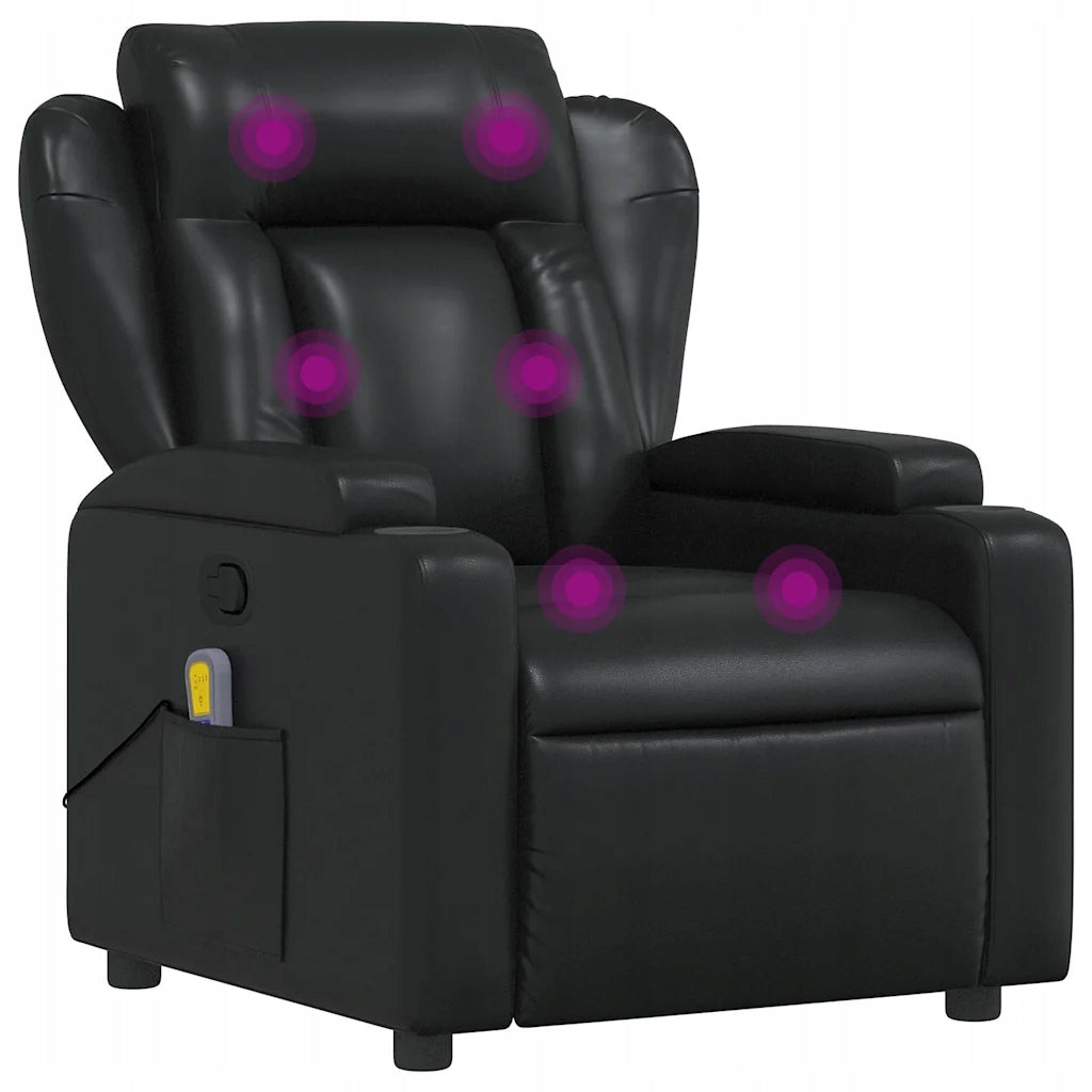 Massage Chair with Vibration Function, Black, 77x94,5x100cm