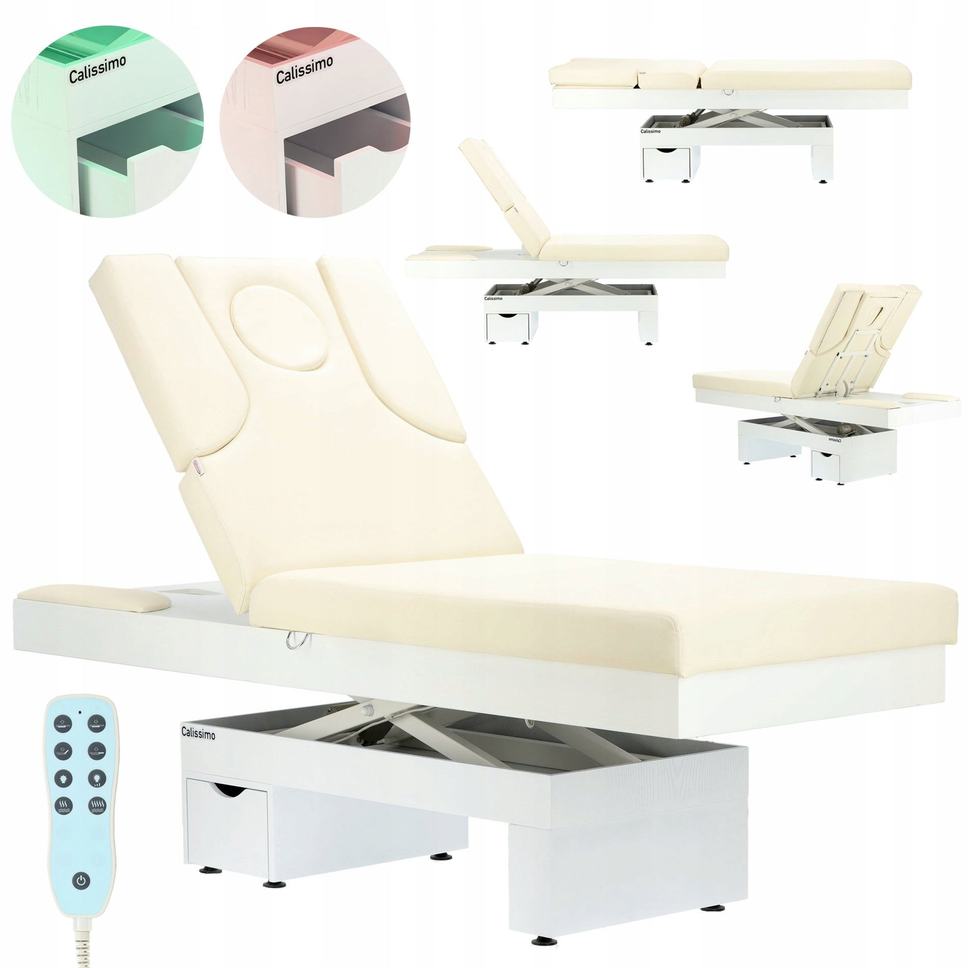 Massage Cosmetic Bed Illuminated Electric Couch Heated Fi