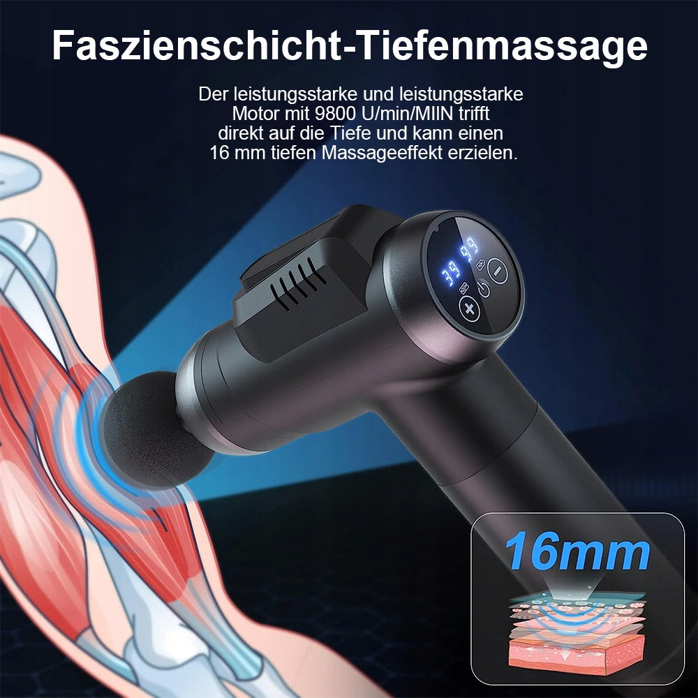 Massage Gun 99 Speeds 6 Attachments Quiet Deep Tissue Muscle Percussion Packaging status original