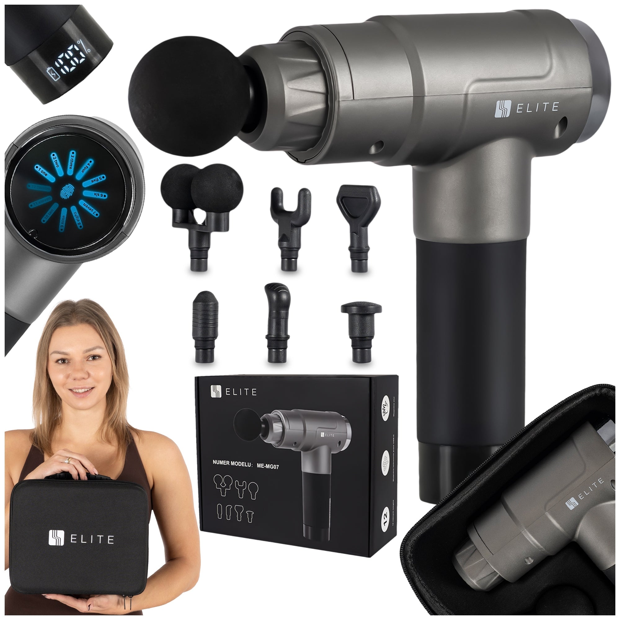 Massage Gun - Back Massager for Neck and Body Neck ME-MG07 Packaging status original