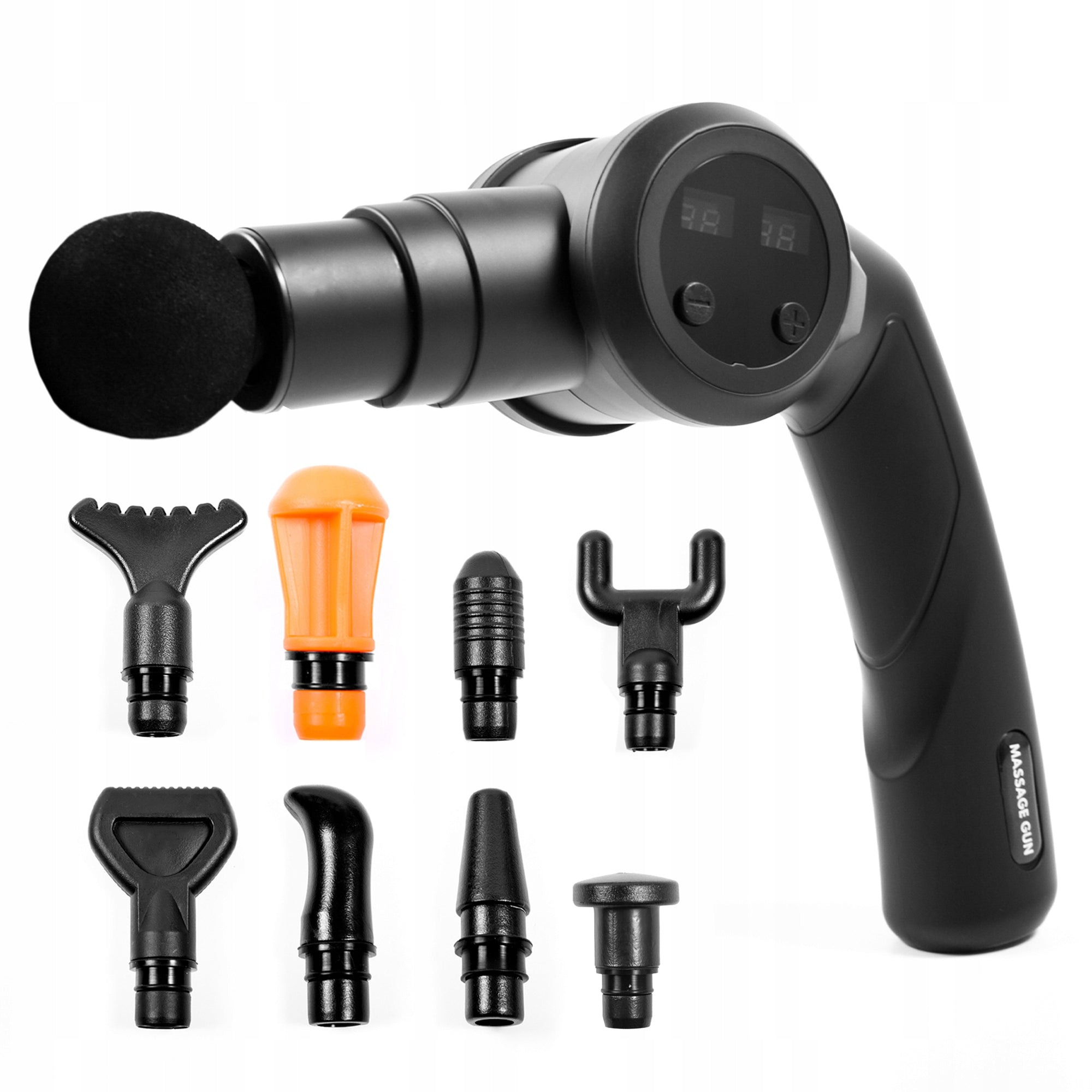 Massage Gun Body Massager + Bag + Interchangeable Tips AGA Manufacturer code DS1607 BLACK