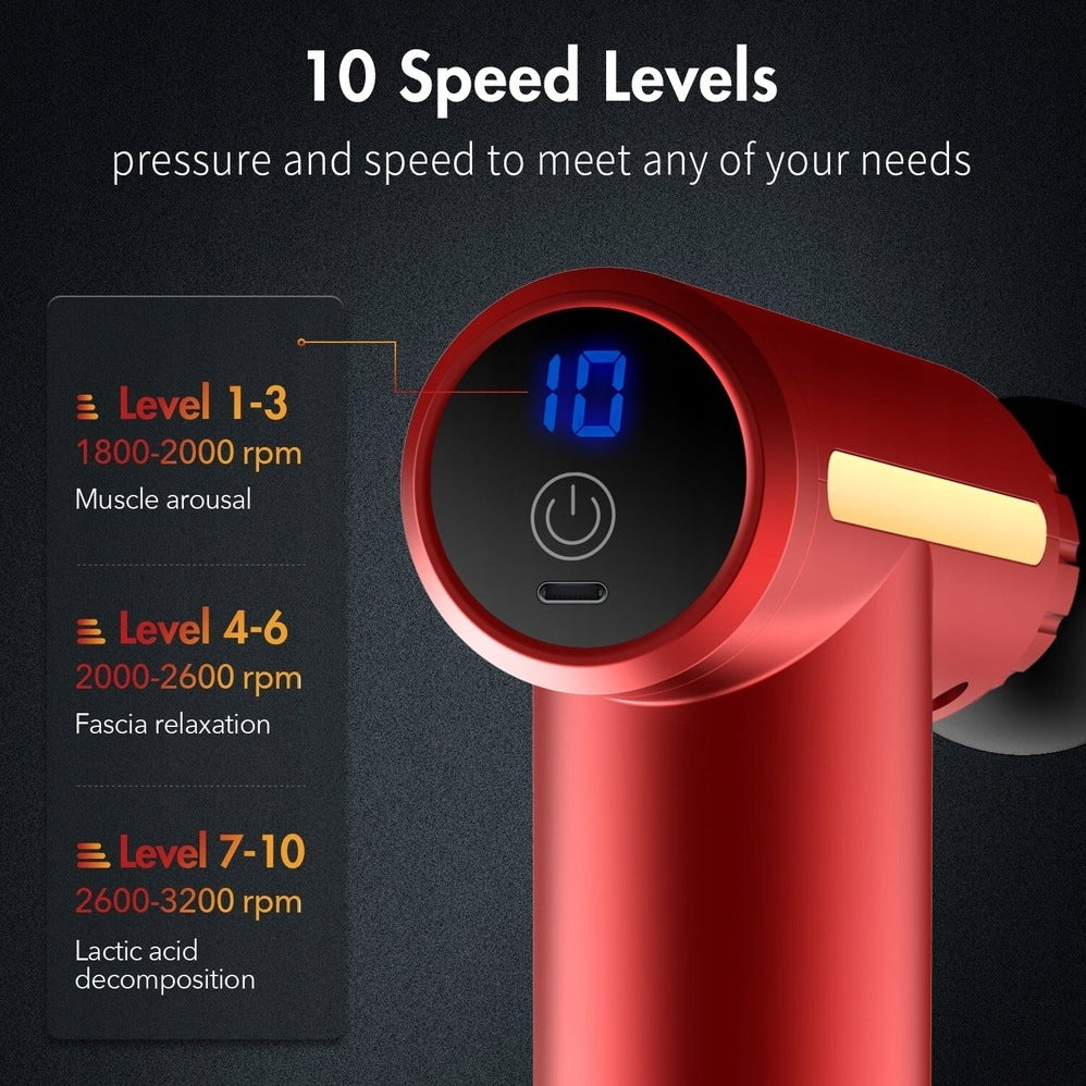 Massage Gun Massager Sejoy LCD 4 Heads 10W Manufacturer code JMQ-Q3