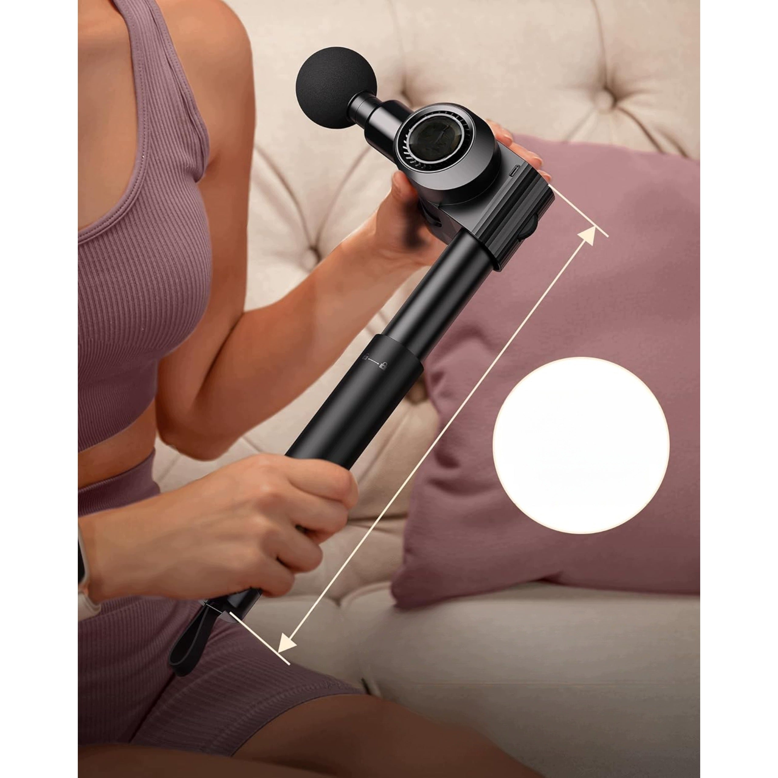 Massage Gun Muscle Massager Foldable Portable 32 Levels With Pouch Medical device no