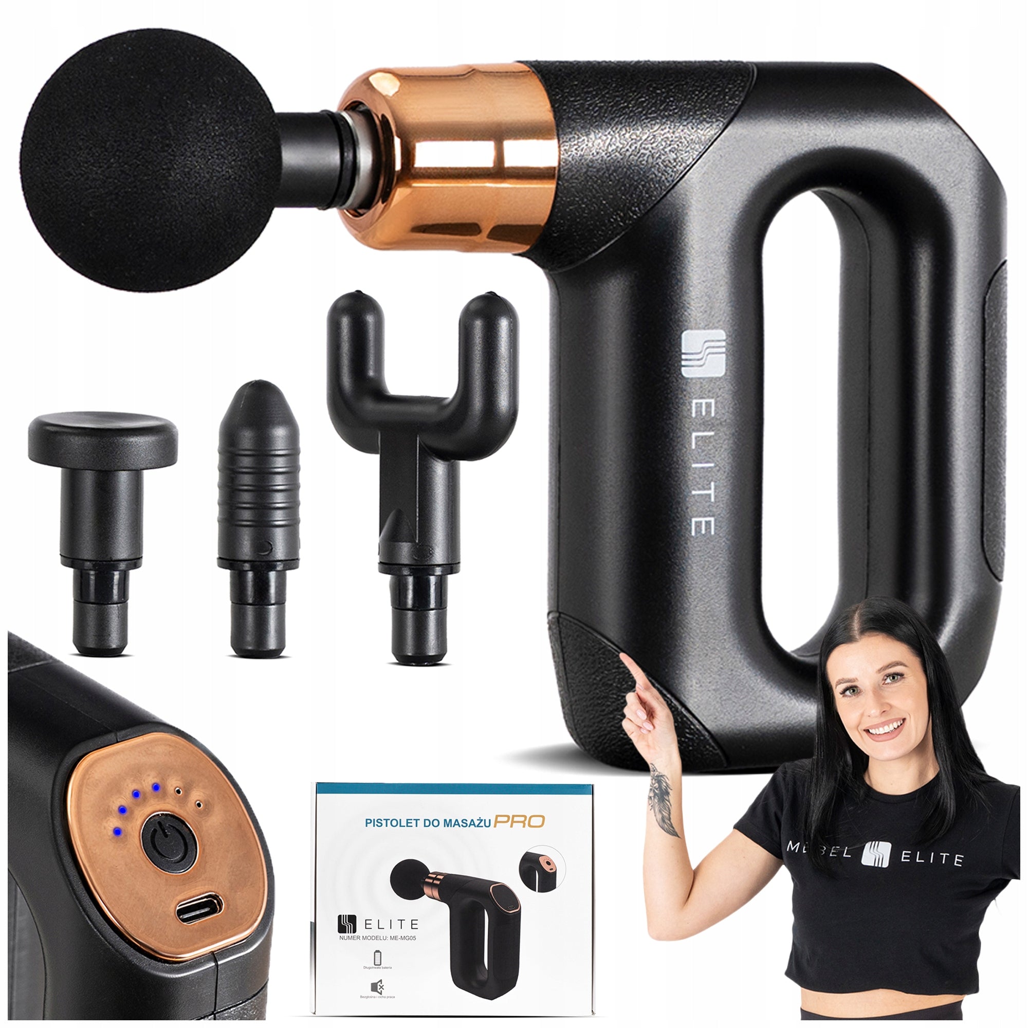 Massage Gun - Small Back Foot Massager MINI ELITE ME-MG05