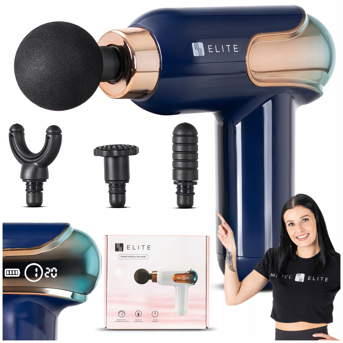 Massage Gun - Small Neck Foot Back Body Massager MINI ME-MG08